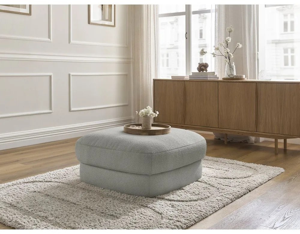 Világosszürke buklé lábtartó Leonore – Bobochic Paris