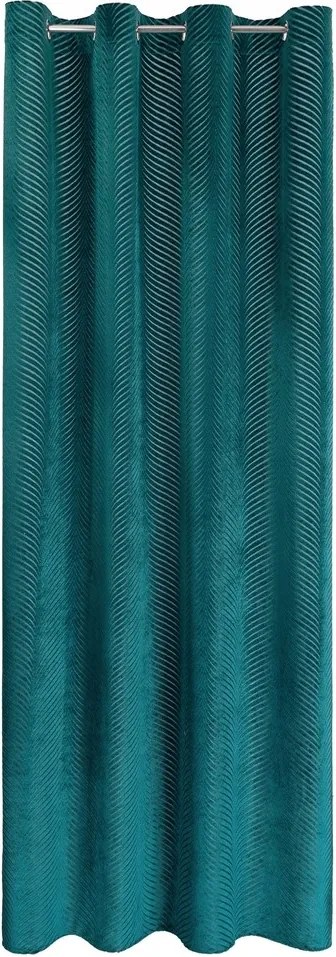 Függöny 140x250 Lussi türkiz sötét velúr
