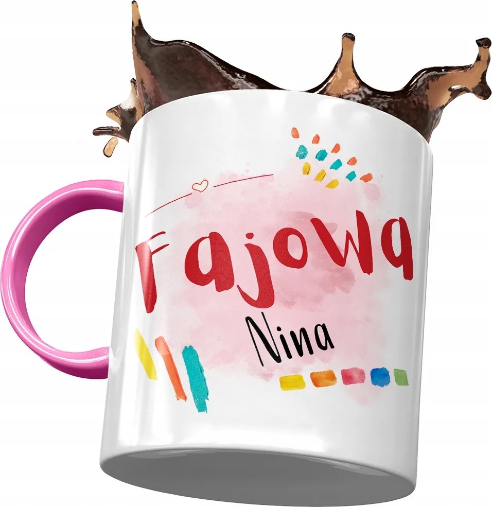 Rózsaszín Bögre Nina Feleség Barátnő Nyomtatott Fotóval