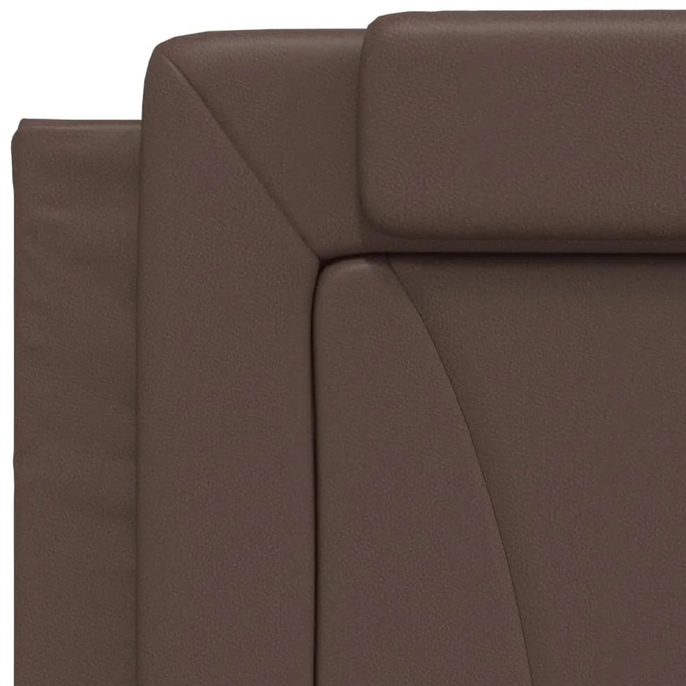 barna műbőr ágykeret Viana matrac nélkül 180 x 200 cm