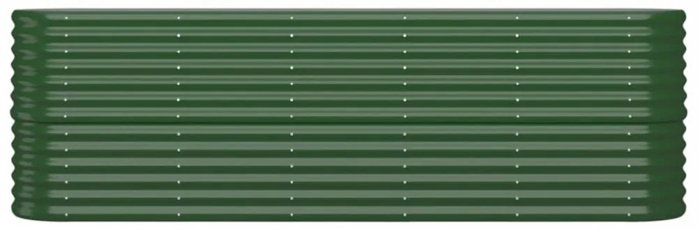 zöld horganyzott acél kerti magaságyás 224x40x68 cm