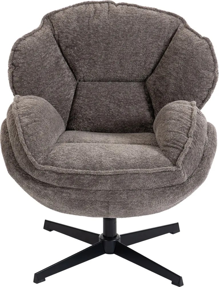 HOMCOM Modern wingback fotel, bársony fotel négycsillagos talppal, S-rugókkal, szürke
