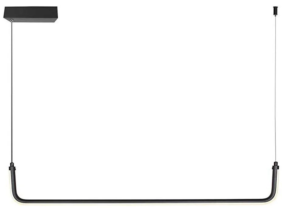 LED Csillár zsinóron LED/12W/230V 4000K 90 cm fekete