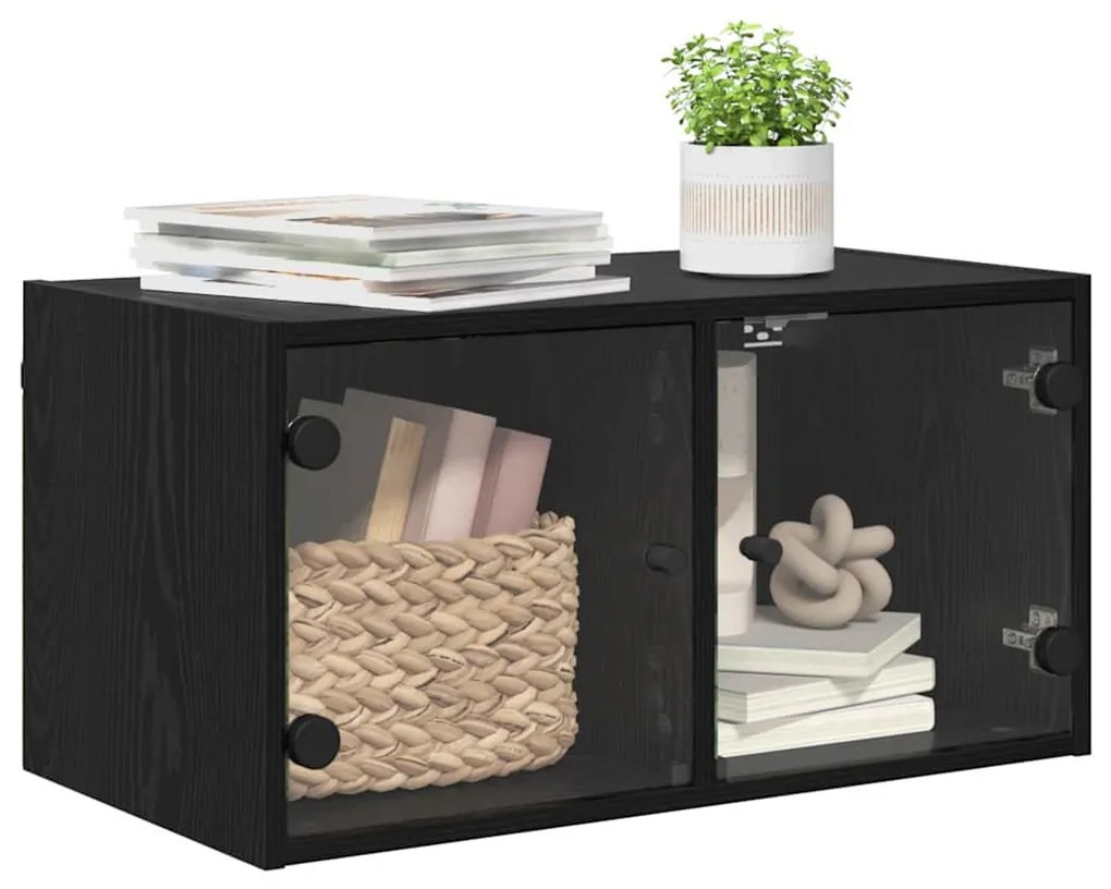 Fali Szekrény Fekete tölgy 68 x 37 x 35 cm Faanyag