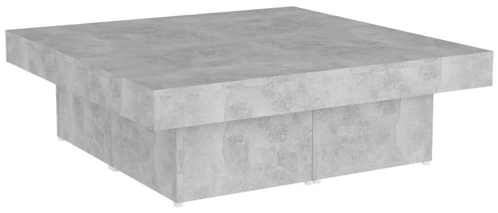 Betonszürke szerelt fa dohányzóasztal 90 x 90 x 28 cm