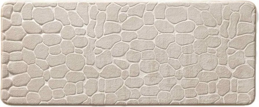 Bézs textil fürdőszobai kilépő 50x120 cm Ricochet – douceur d'intérieur