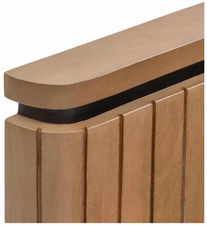 Natúr színű mangófa franciaágy ágyráccsal 160x200 cm Licia – Kave Home