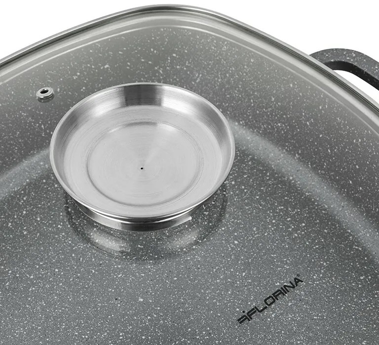 Florina Alumínium tepsi aroma kapaklı Lava 3,5 l,28 × 28 × 7,5 cm