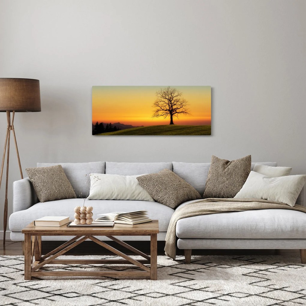 Egy fa képe a mezőn (120x50 cm)