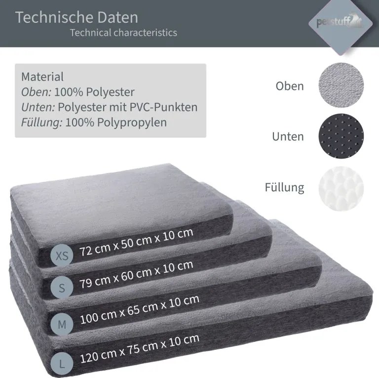 Kutyafekhely S 79 x 60 x 10 cm kék