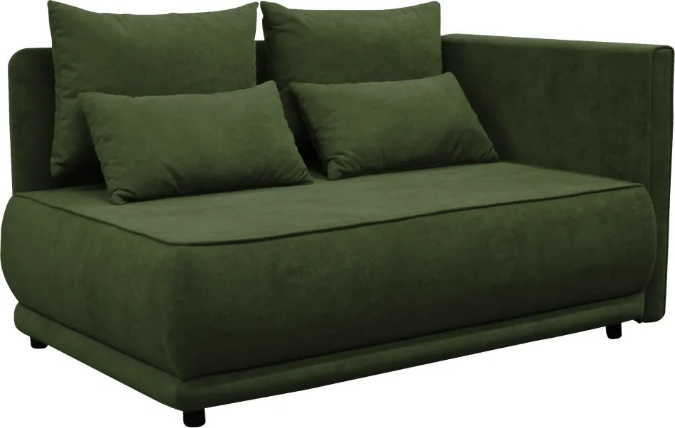Kihúzható kanapé, zöld, jobbos, LIAMI
