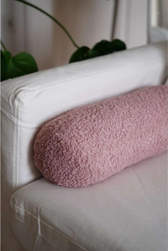 Teddy Roller hengerpárna, rózsaszín