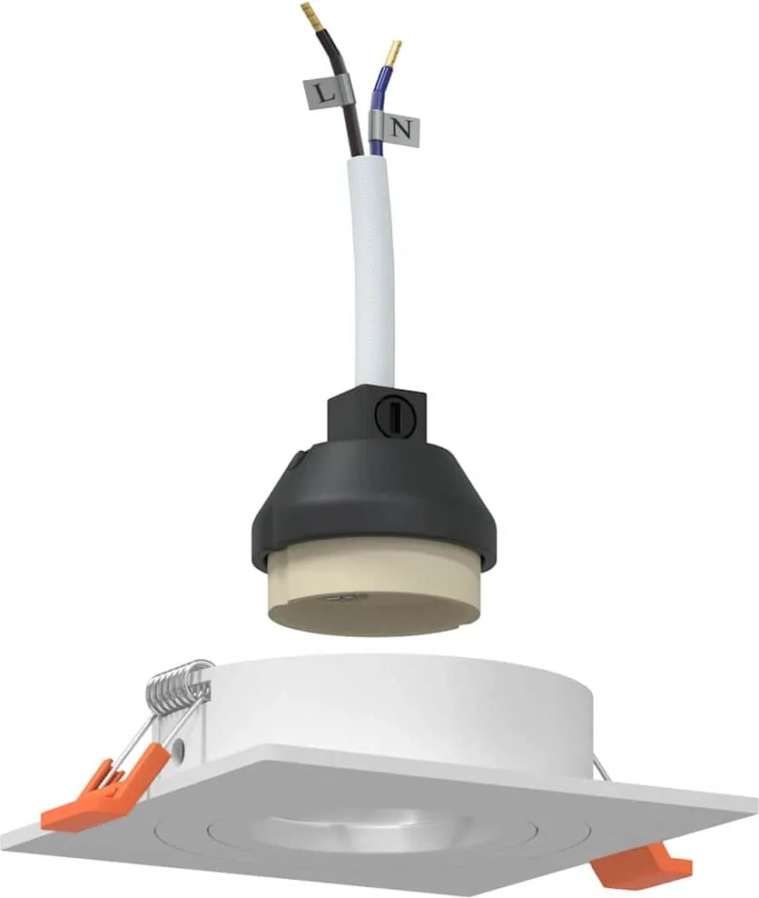 vidaXL Spotlámpa 12 pcs Fehér 9 x 9 x 2 cm Alumínium