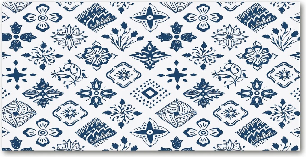 Konyhai panel Virágos mintás 100x50 cm Ragasztó