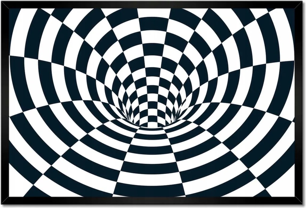 Poszter keretben 60x40 Absztrakt fekete-fehér