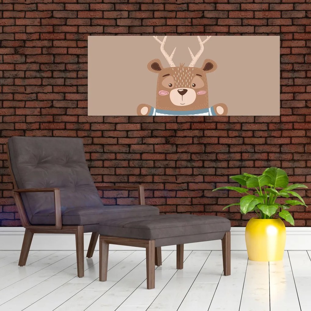 Kép - Szarvas csíkos ingben (120x50 cm)