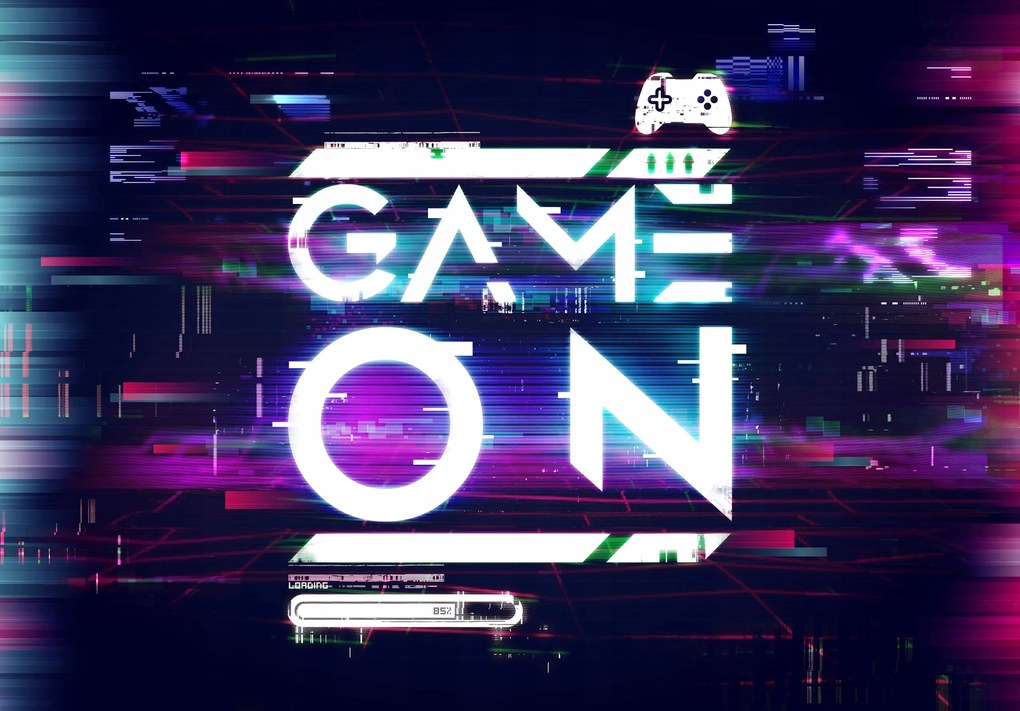 Ifjúsági fotótapéta Gaming Pad feliratok 254 x 184