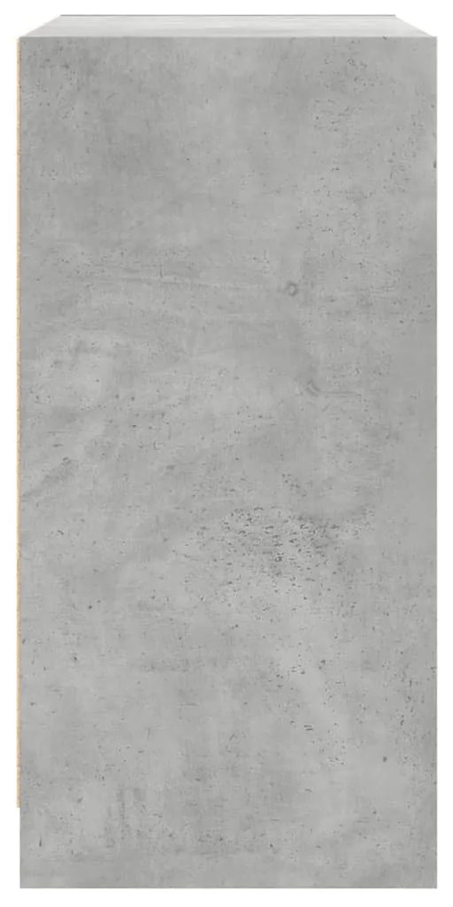betonszürke kisszekrény üvegajtókkal 68 x 37 x 75,5 cm
