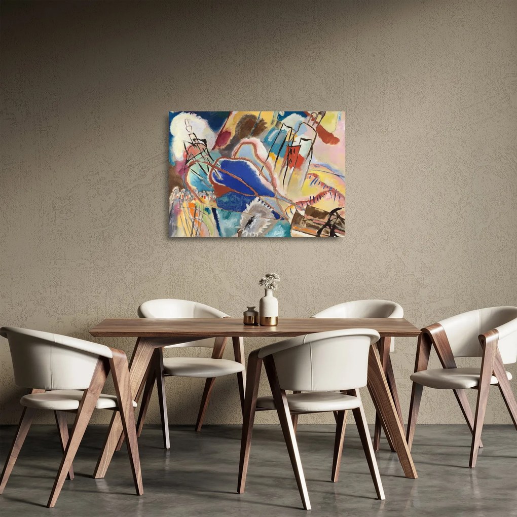 Üveg kép - Vasily Kandinsky, Improvisation No. 30 (Cannons), reprodukciók (70x50 cm)