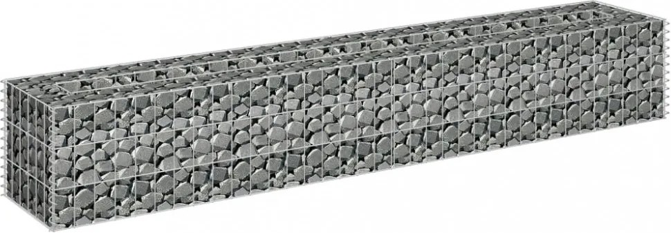 horganyzott acél gabion magaságyás 180 x 30 x 30 cm
