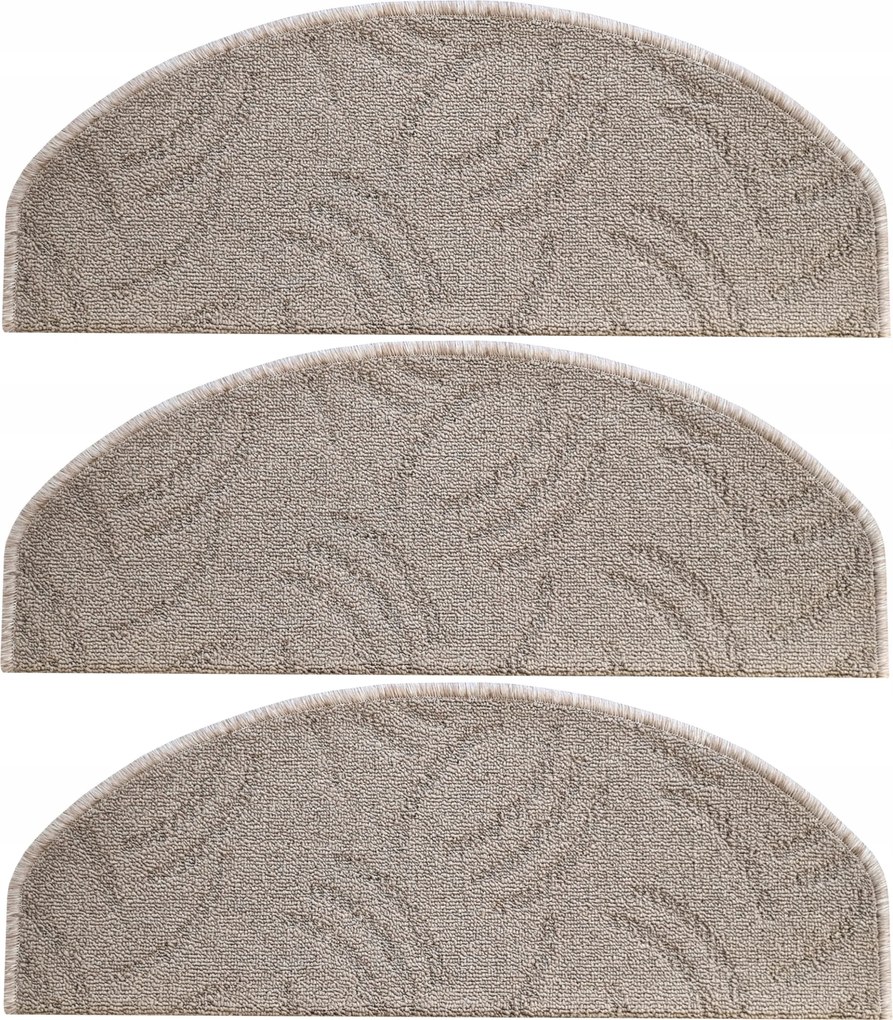 Lépcsőszőnyeg Szett Bézs Színű, Elegáns Mintázattal