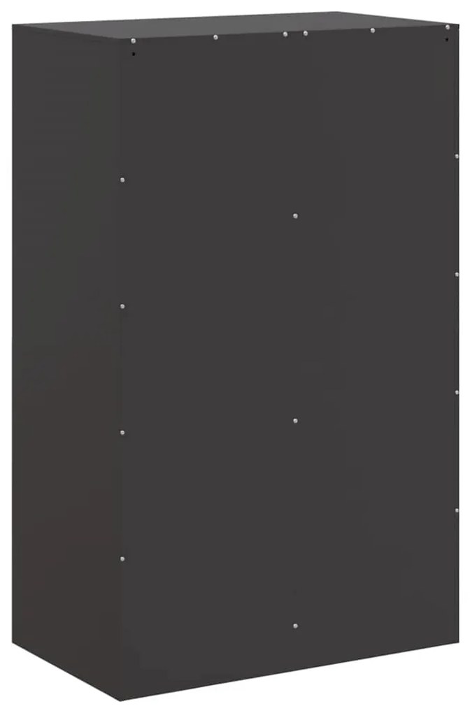 fekete acél tálalószekrény 67 x 39 x 107 cm
