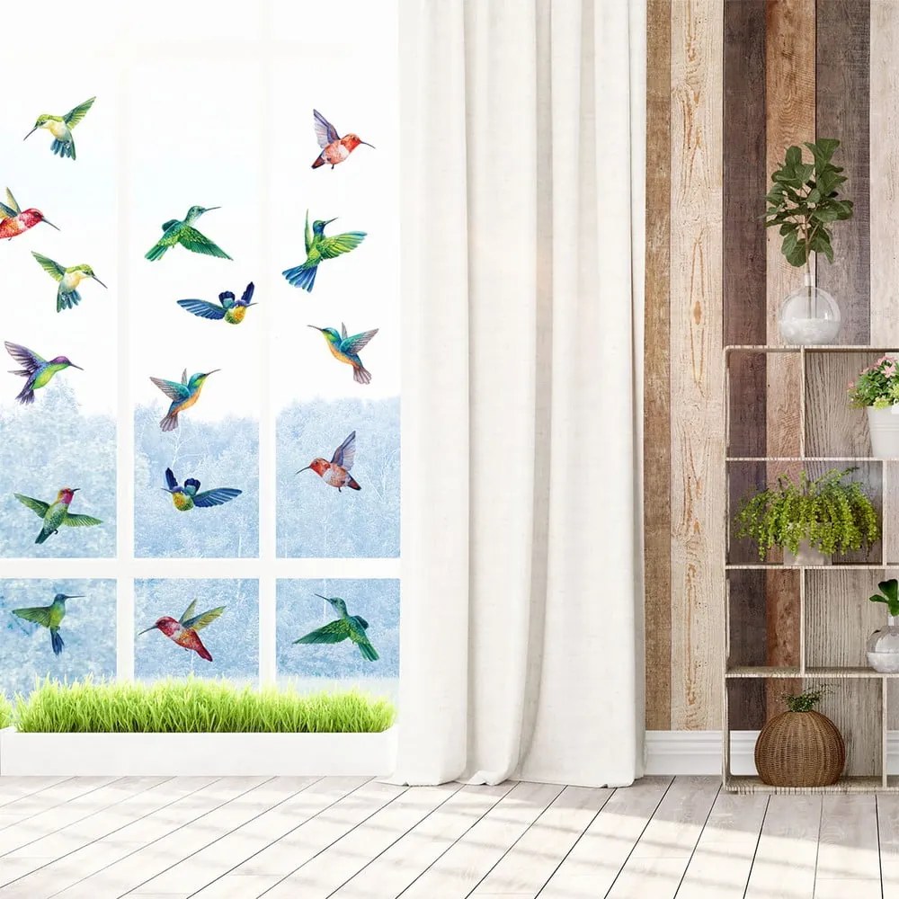 Ablakmatrica szett 20 db-os 40x60 cm Hummingbirds – Ambiance