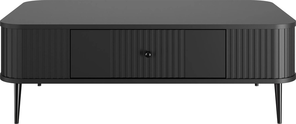 Vesper dohányzóasztal 103x60 cm fiókkal - fekete / fekete lábak