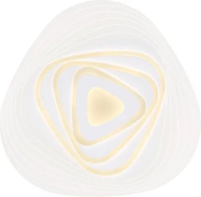 Globo 48546SH Mennyezeti lámpa fehér és átlátszó akril búra, Google Assistant+Alexa, memória, éjszakai fény, színhőmérséklet és , fényerő-szabályzás, Ø:500, H:65, LED 40W 230V, 300-3300lm, színhőmérsékletváltós 3000-6500K