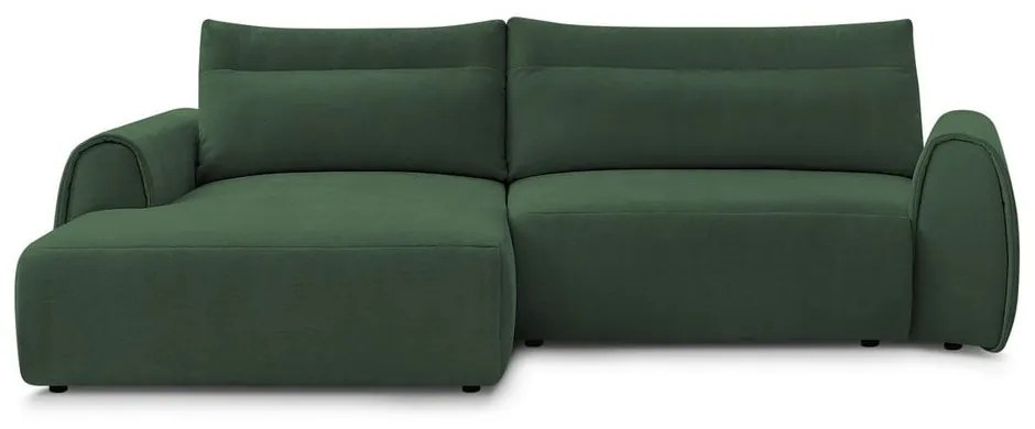 Sötétzöld sarokkanapé Aden – Bobochic Paris