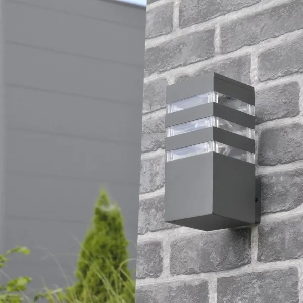 TEKSAS kültéri fali lámpa 1xE27/12W/230V IP44 antracit