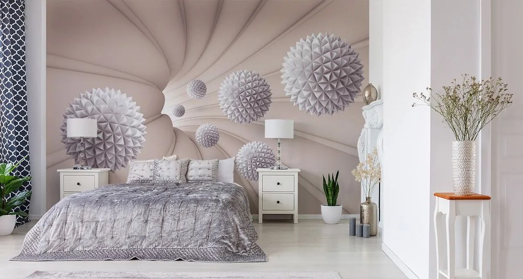 3D gömbök fotótapéta - VEXL - 208x146cm