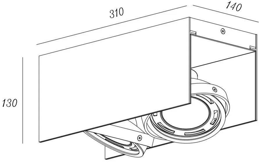 Lámpa Mennyezeti lámpatest Verso,4212,AC220-240V, 50/60 Hz, IP 20,2*Gu10,ES111, dupla, fekete/arany