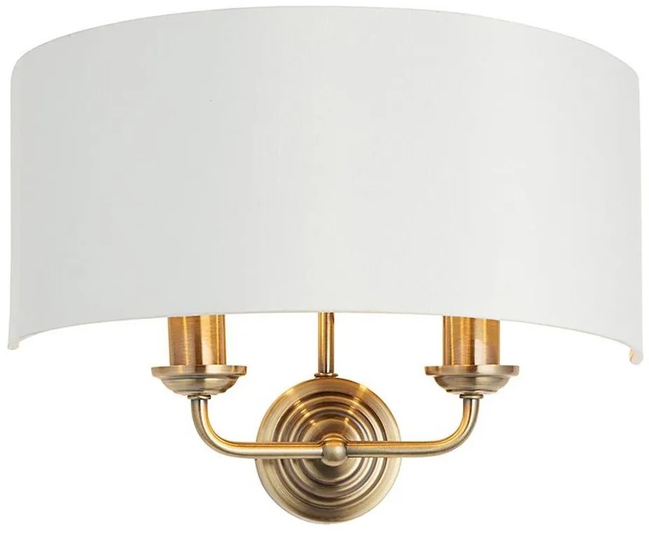 Endon 98937 - Fali lámpa HIGHCLERE 2xE14/40W/230V fehér/réz