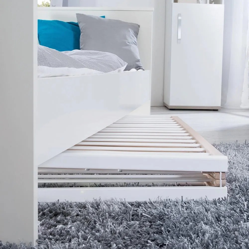 Fehér-natúr színű összecsukható gurulós babaágy 60x120 cm Fold up – Roba