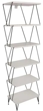 Könyvespolc BALABAN 165x48 cm fehér/fekete