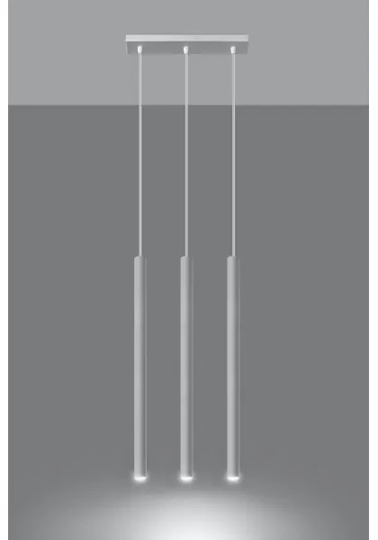Sollux SL.0466 - Csillár zsinóron PASTELO 3xG9/8W/230V fehér