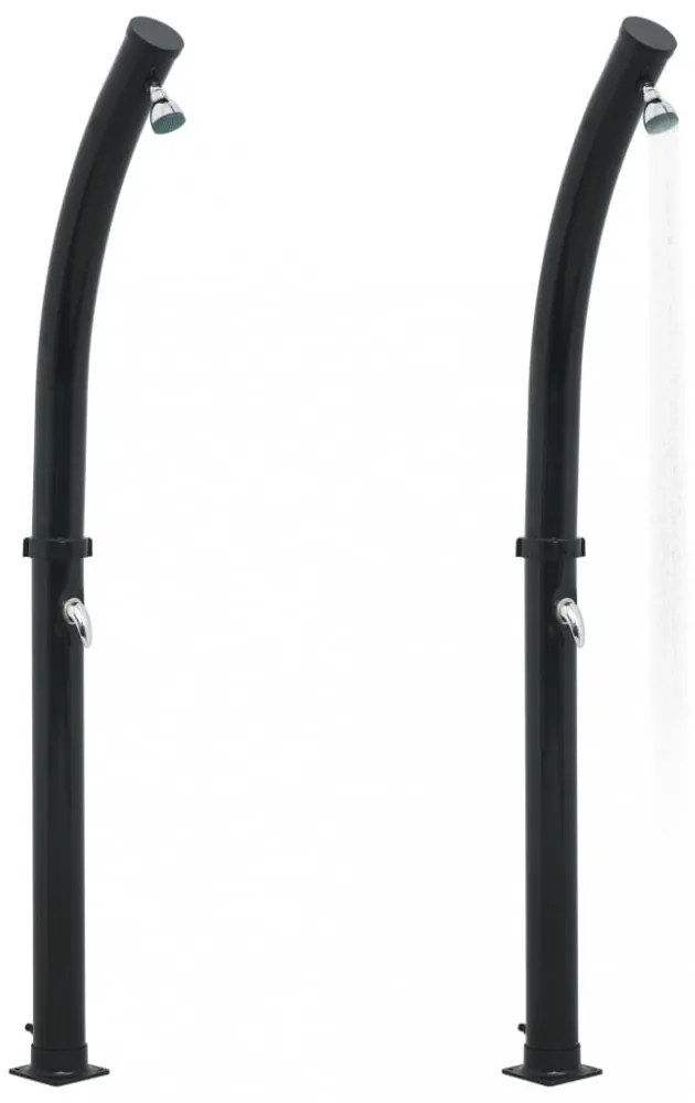 fekete szolárzuhany 214 cm 20 L
