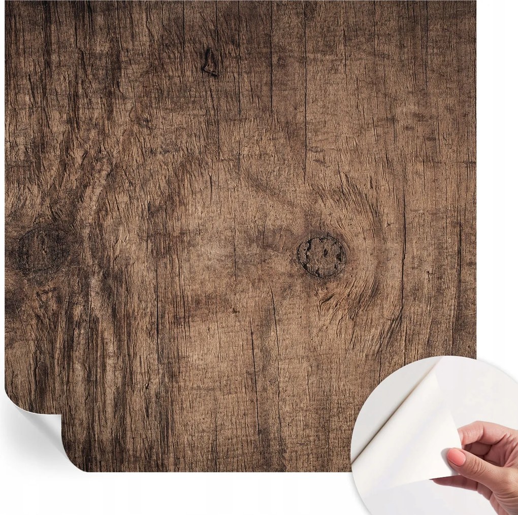 Dekoratív Öntapadós Tapéta Divatos Minták Rusztikus Fa 250x250 cm