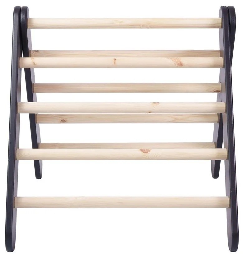 Fekete borovi fenyő pikler háromszög 46x87x60 cm Montessori – Meowbaby