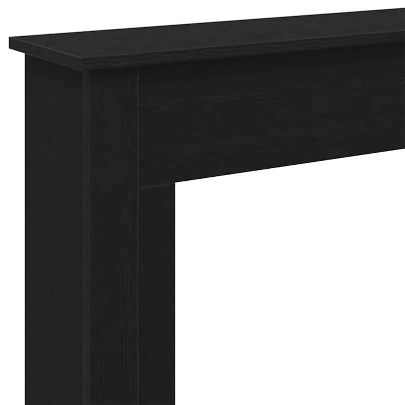fekete tölgy színű szerelt fa kandallóburkolat 75x20x87,5 cm