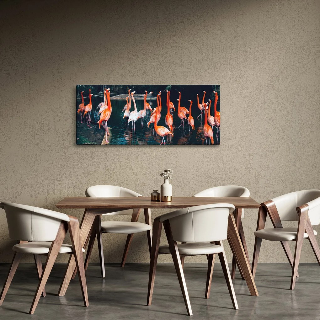 Flamingók csordája (120x50 cm)