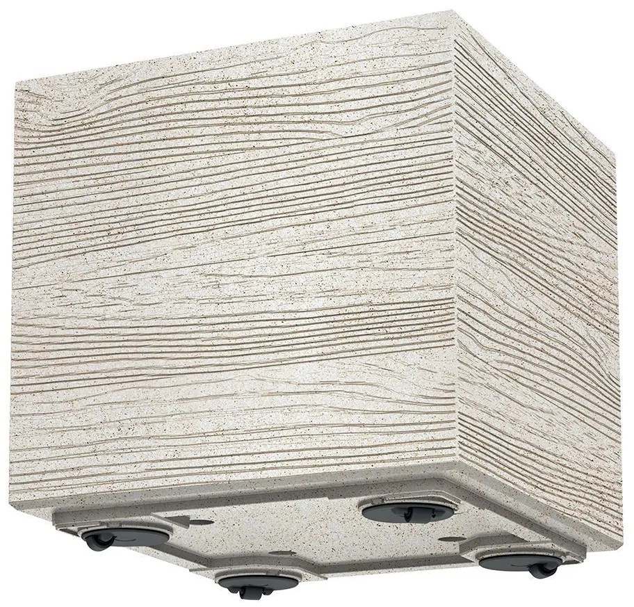 Virágcserép Prosperplast MADERA SQUARE eco fa 28,8 cm fehér eco