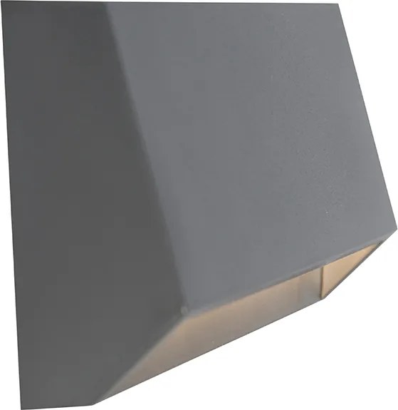 Modern kültéri fali lámpa sötétszürke LED-del IP65 - Sandstone 2