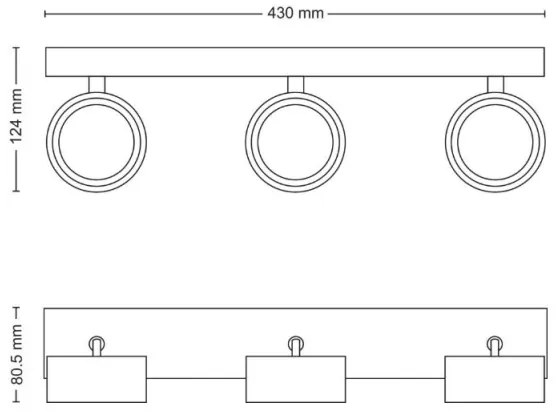 Philips - LED Spotlámpa BRACIA 3xLED/5,5W/230V fehér
