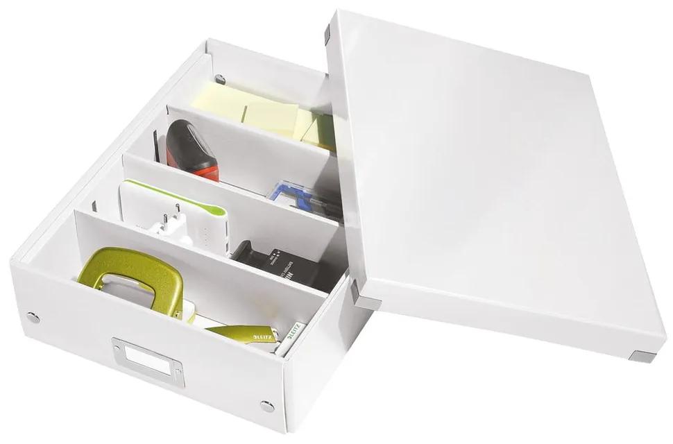 Office fehér rendszerező doboz, hossz 37 cm - Leitz