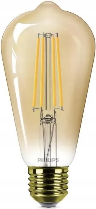 Led izzó Philips Edison Vintage Dekorációs Filament E27 640lm 2700K