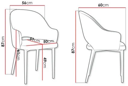 Étkezőszék Dezja (sötétkék + fekete) . 1103428