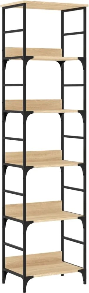 vidaXL sonoma tölgyfa könyvespolc 50 x 33 x 188,5 cm rétegelt fából