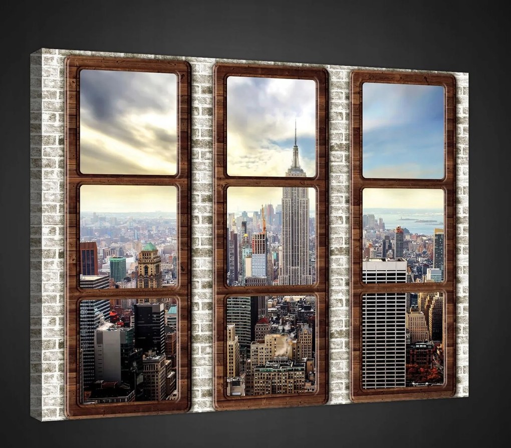 Vászonkép falikép város utca híd 100x75